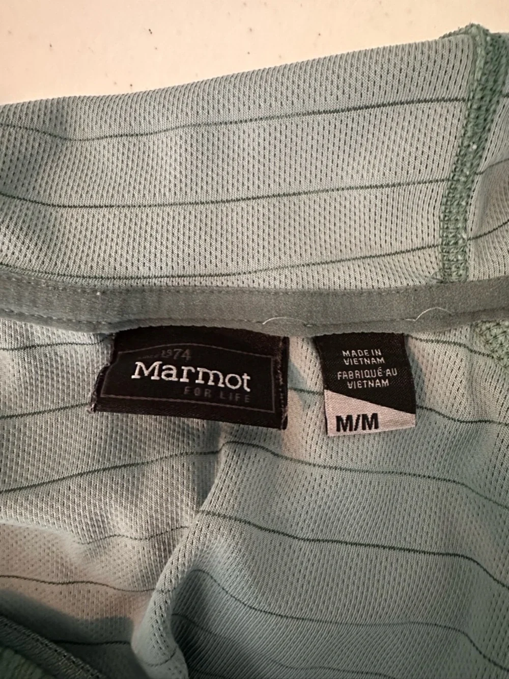 Men’s M Marmot Sunrift Teal Half Zip Hoodie Jacket
